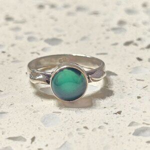 Malachite and Sterling ring